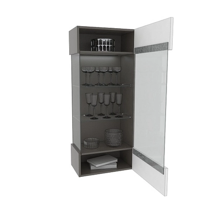 Шкаф навесной с подсветкой, фасады в эмали LE360 L/R