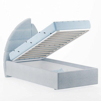 Кровать односпальная мягкая ПАРУС с подъемным механизмом, 90х200