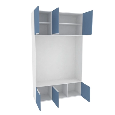 Шкаф с нишей и сидушкой, фасады в эмали LE412.44