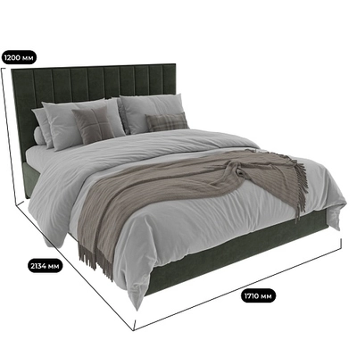 Кровать двуспальная мягкая ЛИБЕРТИ с подъемным механизмом, 160x200