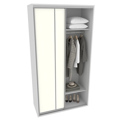 Шкаф-купе ХG140.60-2, профиль INTEGRO, фасад зеркало серебро/МДФ