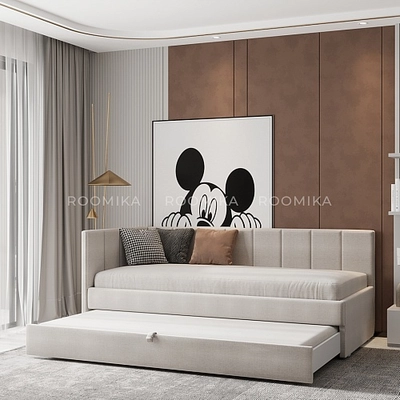 Кровать со вторым выдвижным спальным местом ЛАЙН М2