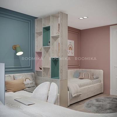 Стеллаж-тумба перегородка со вставками L239.90