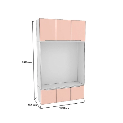 Шкаф с нишей и сидушкой L412.44