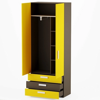 Шкаф двухдверный 3 ящика E211