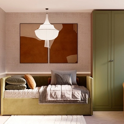 Кровать с подъемным механизмом и ящиком для белья ЛАЙН 1