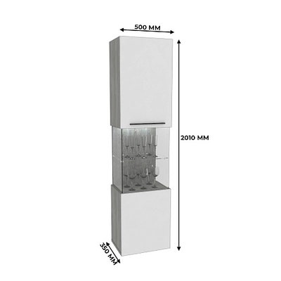 Шкаф напольный с подсветкой LG225 L/R