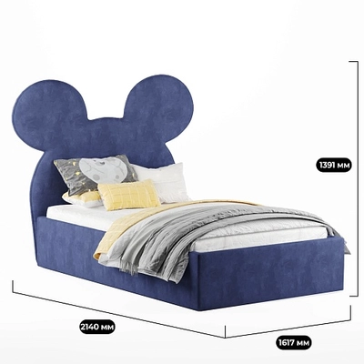 Кровать мягкая МИККИ с подъемным механизмом, 120x200