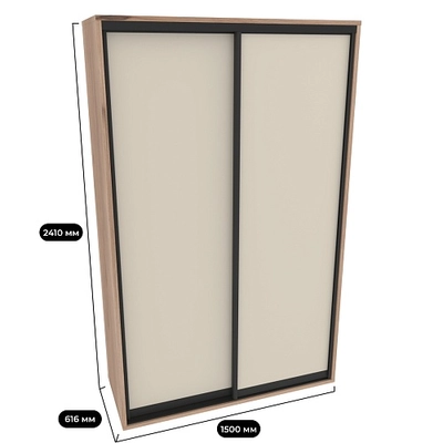 Шкаф-купе ХG150.60-2, профиль INTEGRO, фасад МДФ