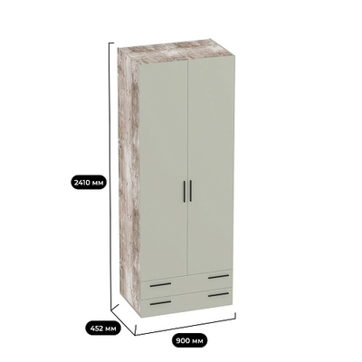 Шкаф двустворчатый с ящиками L211.60