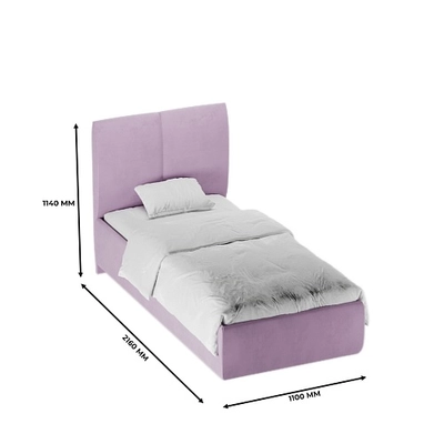 Кровать односпальная мягкая ПАЛЕРМО P777.09  с подъемным механизмом, 90x190