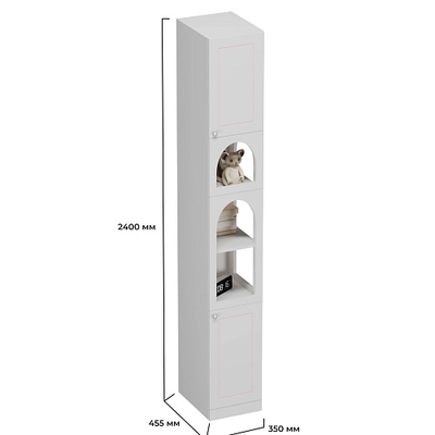 Шкаф-пенал с фигурным вырезом A249 L/R