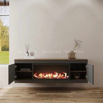 Тумба ТВ навесная с электрокамином L545.451