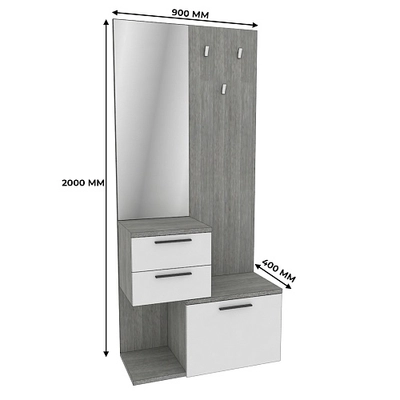 Комплекс панель с зеркалом LG-1000 L/R