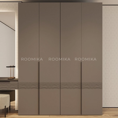 Шкаф 2 дверный, фрезерованные фасады в эмали LE210.60-2