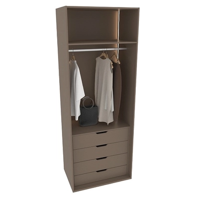 Шкаф для спальни с четырьмя ящиками и штангой с подсветкой R210.60-3