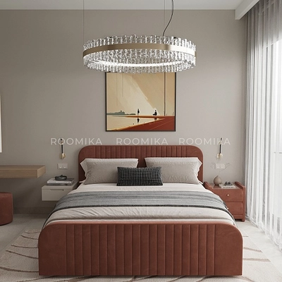 Кровать двуспальная мягкая МАЛЬТА с подъемным механизмом, 140x200