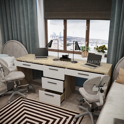 Cтол прямой на 2 рабочих места L718.2