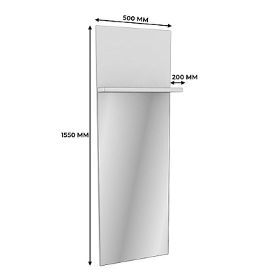 Панель зеркало с полкой L150