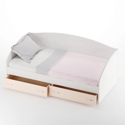 Кровать односпальная с ящиками и бортиком P902N, 90x190