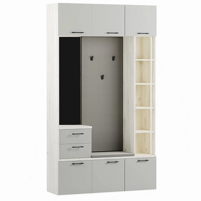 Секция с вешалкой и стеллажом L416