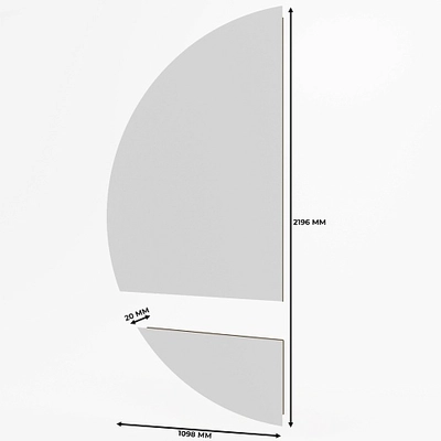 Зеркало L168 с подвесным столиком с подсветкой L/R