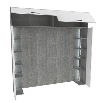 Ниша для кровати с секциями с подсветкой LG407.44