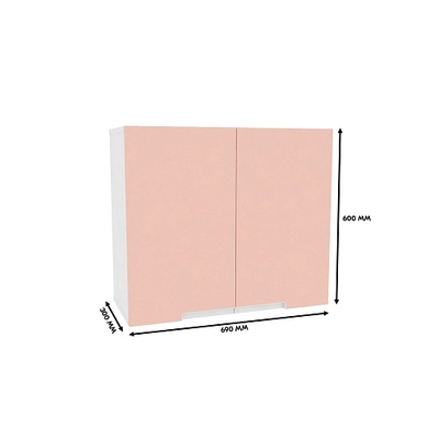 Антресоль двудверная, фасады в эмали LE329.300