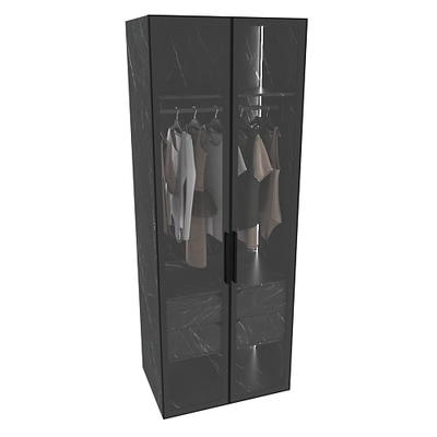 Шкаф для спальни с двумя ящиками и штангой с подсветкой R210.60-2