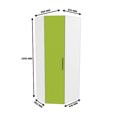 Шкаф угловой разносторонний L218 L/R