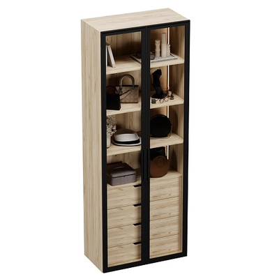 Шкаф с встроенными ящиками с подсветкой R215.2