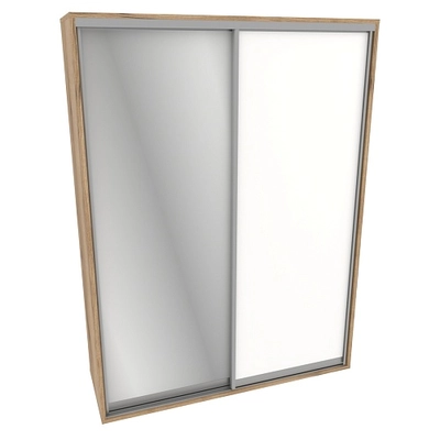 Шкаф-купе ХG180.60-2, профиль INTEGRO, фасад МДФ/зеркало серебро