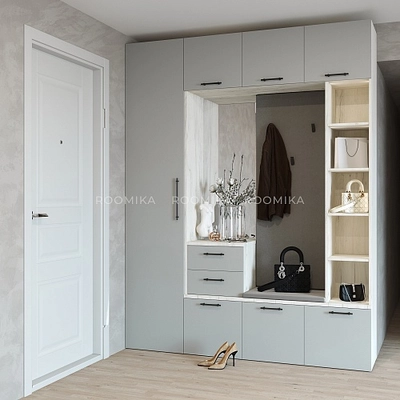 Секция с вешалкой и стеллажом L416