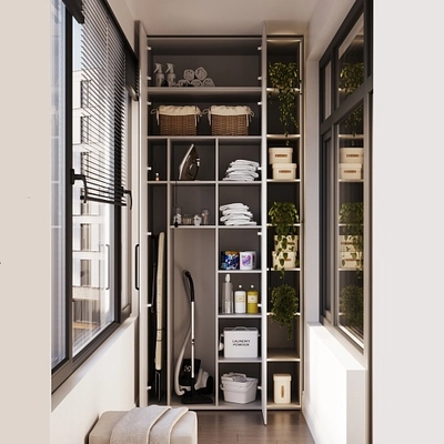 Балкон со шкафом для хранения №133