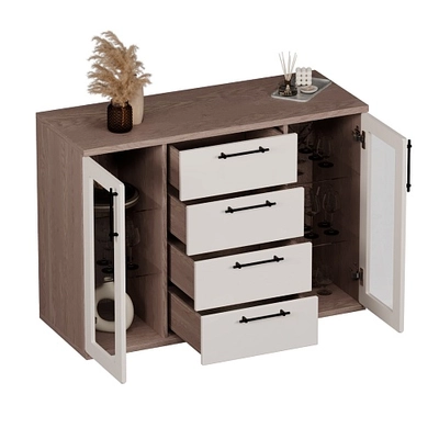 Комод со стеклянными полками P707.1