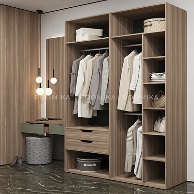 Шкаф 2 дверный, фрезерованные фасады в эмали LE210.60-4