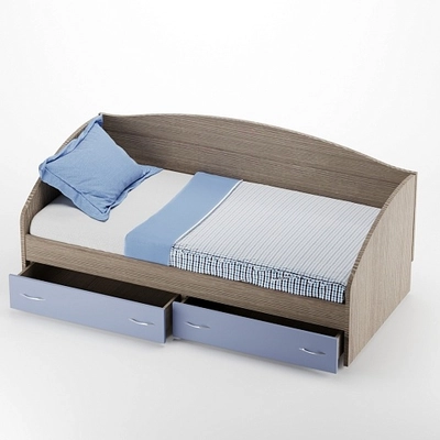 Кровать односпальная с ящиками P902N, 90x190