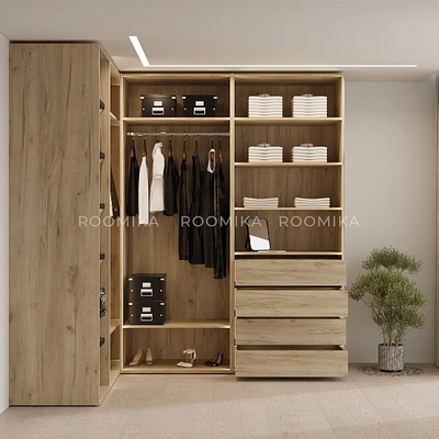 Гардеробная система без фасадов Элементис 3