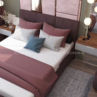 Кровать двуспальная мягкая ПАЛЕРМО с подъемным механизмом, 140x200