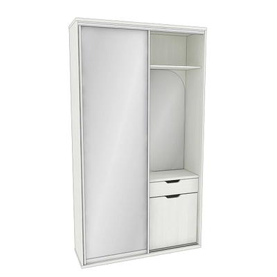 Секция для одежды с дверью купе и зеркалом P227Z