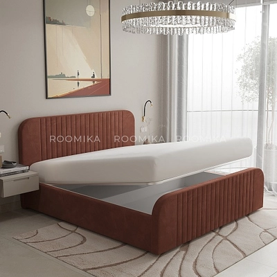 Кровать двуспальная мягкая МАЛЬТА с подъемным механизмом, 140x200