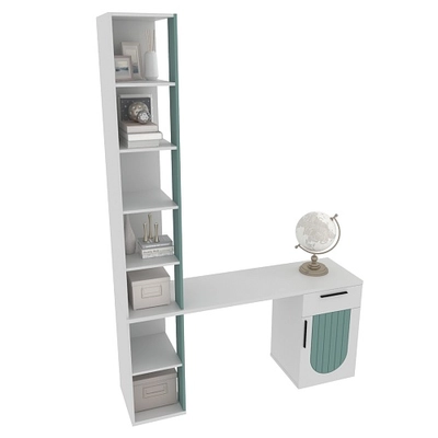 Стол-стеллаж, фрезерованные фасады в эмали LE403.44 L/R