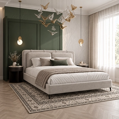 Кровать двуспальная мягкая СТЕНЛИ, 160x200