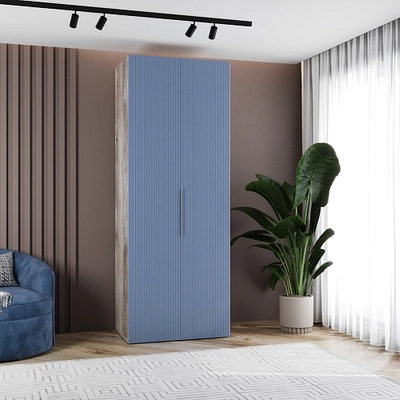 Шкаф 2 дверный, фрезерованные фасады в эмали LE210.60-4