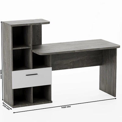 Рабочий стол со встроенным стеллажом HOF421