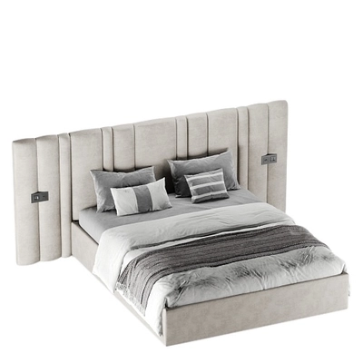 Кровать двуспальная мягкая ХИЛТОН с подъемным механизмом и мягкими панелями, 180x200