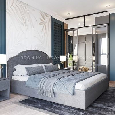 Кровать двуспальная мягкая ВЕРДИ с подъемным механизмом, 140x200