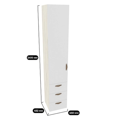 Шкаф однодверный с ящиками L223