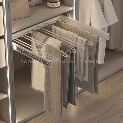 BELLE  Вешалка для брюк, 600 мм, цвет белый BE60TRWH