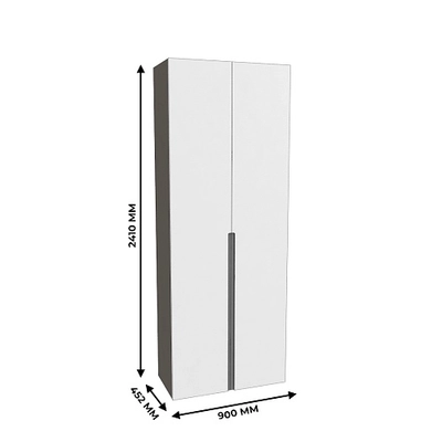 Шкаф 2 дверный, фасады в эмали LE210.44-4